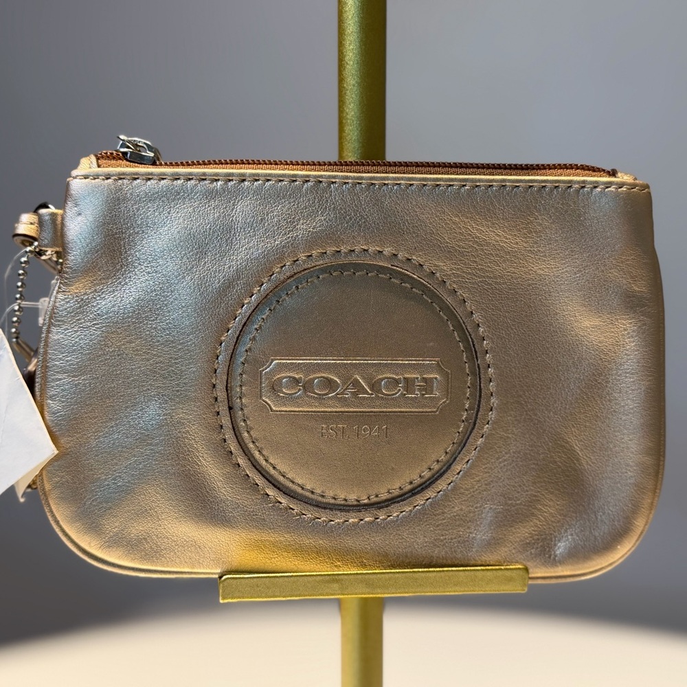 Coach Metallic Gold Wristlet